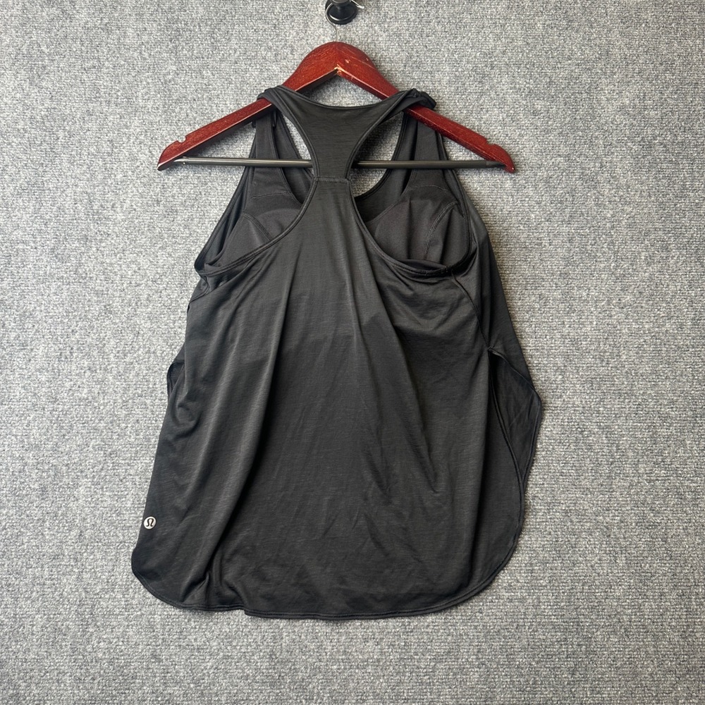 Lululemon Racerback Tank Top Womens 8 Black Activewear Yoga Gym Workout